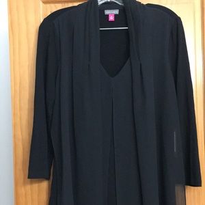 Vince Camuto NWT dressy black top M